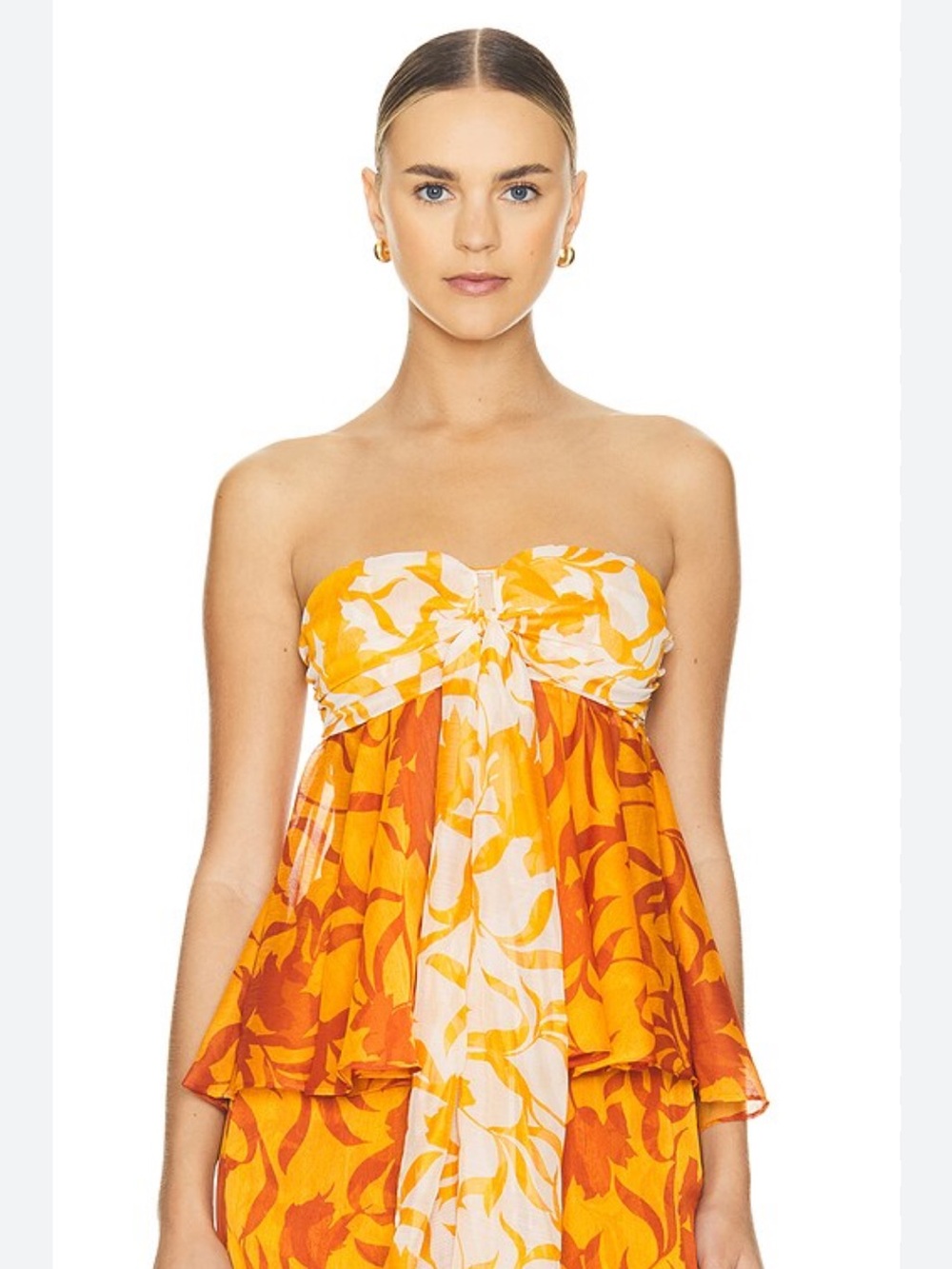 MISA Aylin Strapless Top in Atlas Floral Size S